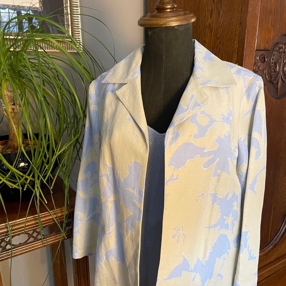 Sigurd Olsen Jacket, Blue/Khaki, Size 6. Very Good Preowned Condition